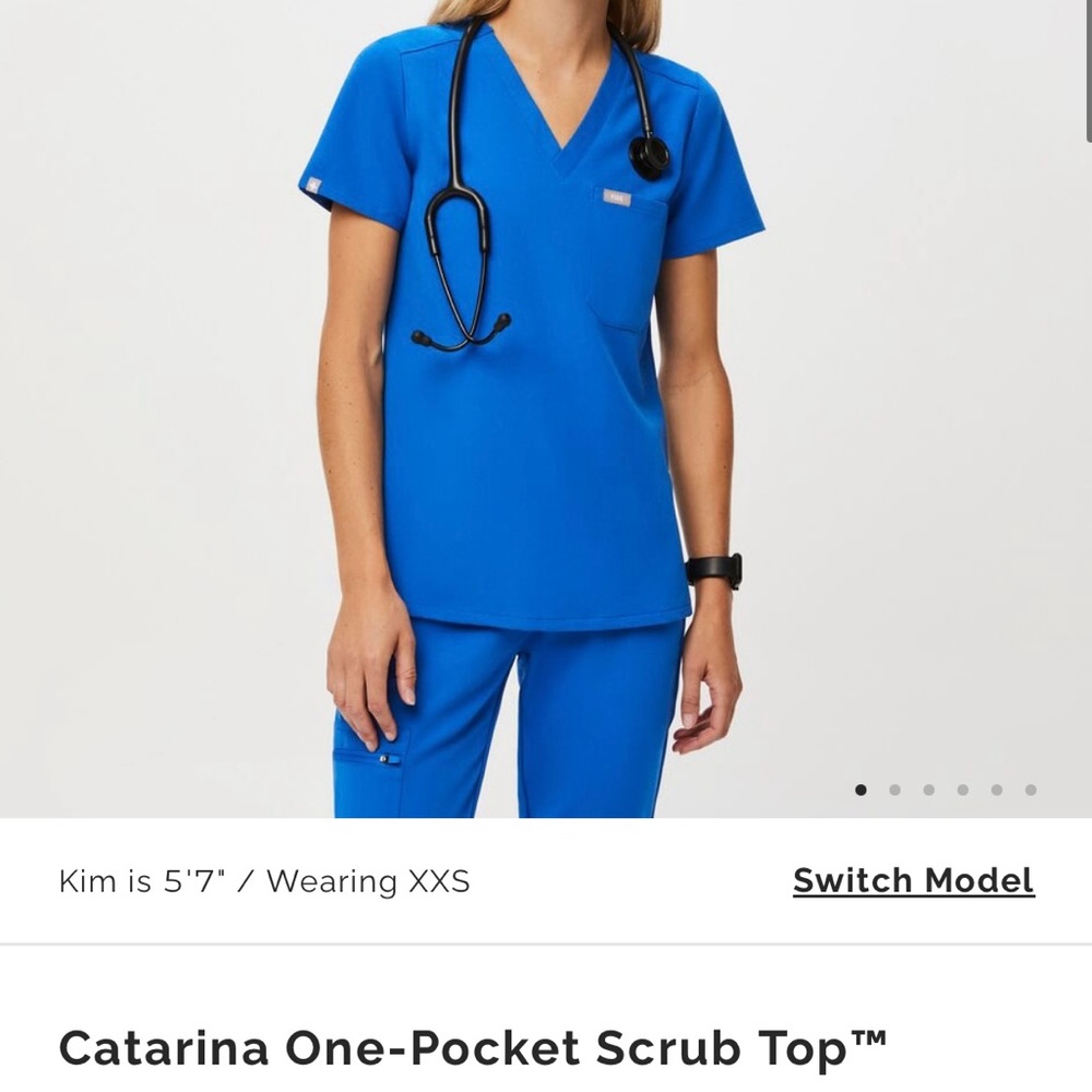 Figs Catarina & Yola Royal Blue Scrub Set, S/P